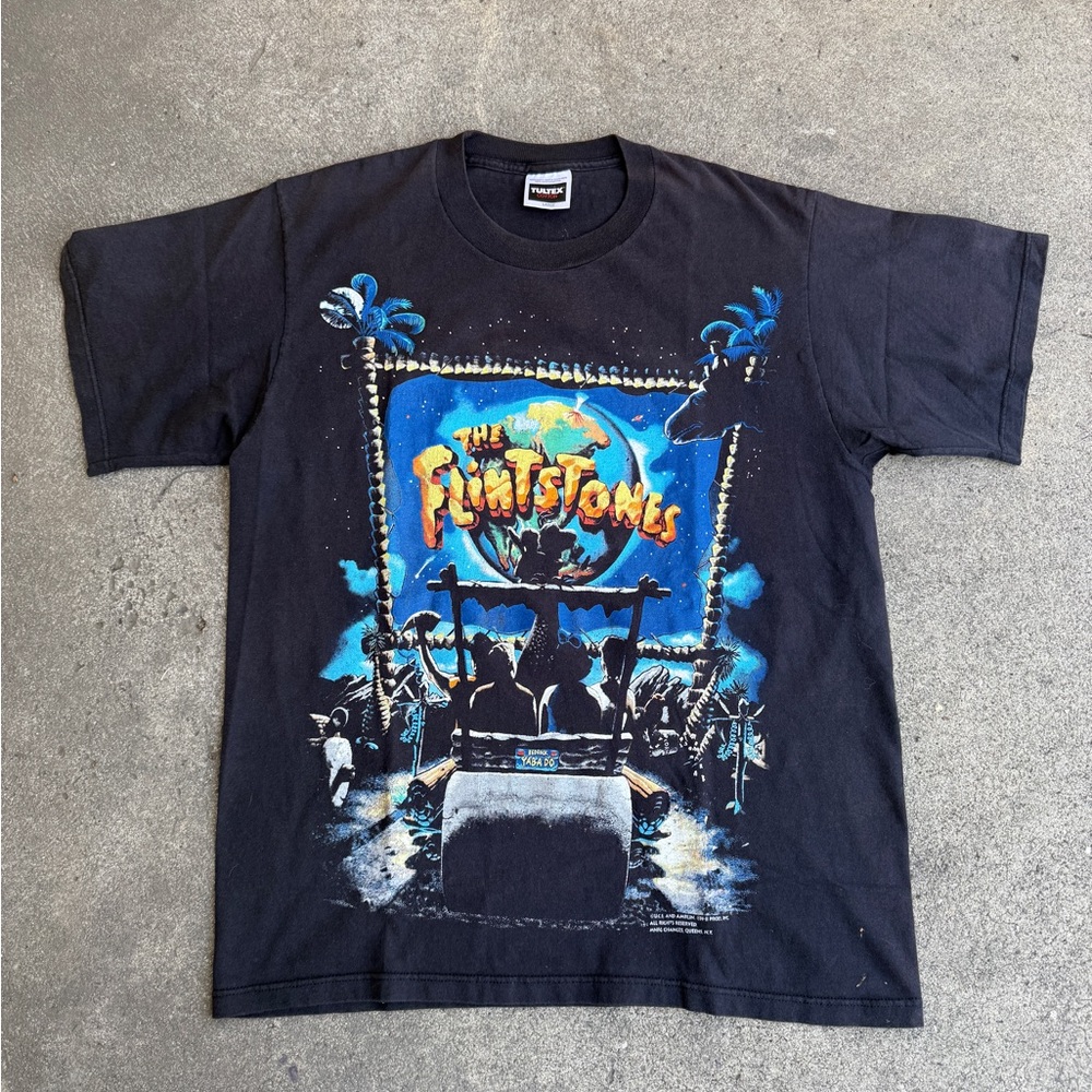 Vintage 90s The Flintstones Promo Movie All Over Print Size L